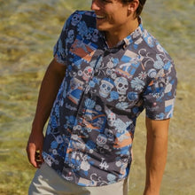 画像をギャラリービューアに読み込む, レインスプーナー メンズ アロハシャツ MLB® LOS ANGELES DODGERS DÍA DE LOS MUERTOS PERFORMANCE ALOHA SHIRT