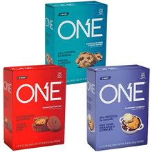 画像をギャラリービューアに読み込む, ☆ 3種類 3箱セット ☆ One【ワン / プロテインバー チョコレートチップ クッキードウ味 / ピーナッツバターカップ味 / ブルーベリーコブラー味 1本当たり20g配合 1箱4本入り】