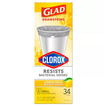 画像をギャラリービューアに読み込む, 3箱セット Glad【 グラッド / 香り付き ゴミ袋 / クロロックス レモンフレッシュの香り 4ガロン(15.1L) 34枚入り 】