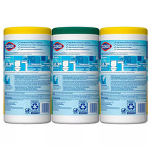 画像をギャラリービューアに読み込む, クロロックス 除菌ワイプ ディスインフェクティング ワイプス バリューパック / クリスプ レモンの香り & フレッシュの香り 75枚入り 3個セット 各1lb 3.7oz (559g) Clorox