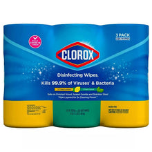 画像をギャラリービューアに読み込む, クロロックス 除菌ワイプ ディスインフェクティング ワイプス バリューパック / クリスプ レモンの香り & フレッシュの香り 75枚入り 3個セット 各1lb 3.7oz (559g) Clorox