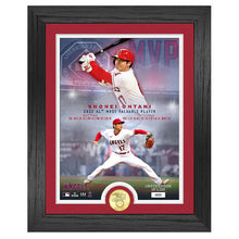 画像をギャラリービューアに読み込む, 数量限定 ロスアンゼルス エンジェルス 大谷翔平選手 2023年 AL MVP賞 ブロンズ コイン 記念 フレーム フォト