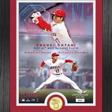 画像をギャラリービューアに読み込む, 数量限定 ロスアンゼルス エンジェルス 大谷翔平選手 2023年 AL MVP賞 ブロンズ コイン 記念 フレーム フォト
