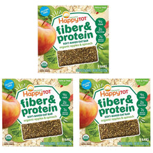 画像をギャラリービューアに読み込む, ☆ 3箱セット ☆ Organics Happy Tot【 オーガニック ハッピートット / ファイバー&プロテイン グルテンフリー ソフトベイク オートバー / オーガニック アップル & ホウレン草味 5本入り / 各0.88oz(25g)】