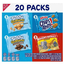 画像をギャラリービューアに読み込む, アメリカのお菓子 ナビスコ / ファンシェイプ クッキー バラエティーパック 4種類 20袋入り 1lb 4oz 560g テディグラハム ミニチップスアホイ アニマルクラッカー Nabisco