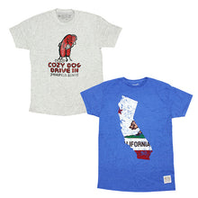 画像をギャラリービューアに読み込む, The Original Retro Brand ユニセックス 【Tシャツ 2枚セット 半袖 Tシャツ サイズL コージードッグ ドライブイン / カリフォルニア州 & グリズリー ベアー 】