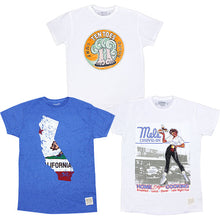 画像をギャラリービューアに読み込む, The Original Retro Brand ユニセックス 【Tシャツ 3枚セット 半袖 Tシャツ サイズM メルズ・ドライブイン / テン トウズ サーフボード / カリフォルニア州 & グリズリー ベアー】