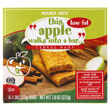 画像をギャラリービューアに読み込む, ☆3箱セット☆ Trader Joe's 【トレーダージョーズ ローファット 低脂肪 シリアルバー アップル 6本入り】