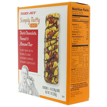 画像をギャラリービューアに読み込む, Trader Joe's 【トレーダジョーズ シンプリー・ナッティー・バー ダークチョコレート / ピーナッツ / アーモンド入り 5本入り 200g/7oz】