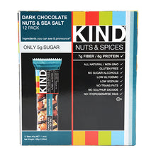 画像をギャラリービューアに読み込む, KIND 【カインド ナッツ&スパイスバー ダークチョコレートナッツ&シーソルト ナッツバー 12個入り】