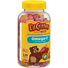 画像をギャラリービューアに読み込む, L'il Critters【リル クリッターズ / 子供用 ビタミン グミ / オメガ3 DHA / ストロベリー ベリー レモン / 120粒入り】