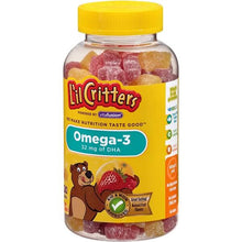 画像をギャラリービューアに読み込む, L'il Critters【リル クリッターズ / 子供用 ビタミン グミ / オメガ3 DHA / ストロベリー ベリー レモン / 120粒入り】