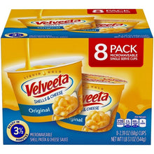 画像をギャラリービューアに読み込む, ベルベータ シェルパスタ & チーズ シングルカップ 8カップ入り 各68g 544g Velveeta