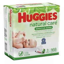 画像をギャラリービューアに読み込む, ハギーズ / おしり拭き ナチュラルケアー センシティブワイプ 無香料 56枚入り3パック 合計 168枚 Huggies