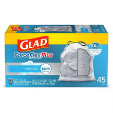 画像をギャラリービューアに読み込む, Glad【 グラッド / フォースフレックス オダーシールド ゴミ袋 / ファブリーズ フレッシュクリーン 13ガロン(49.2L) 45枚入り 】