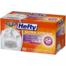 画像をギャラリービューアに読み込む, Hefty【 ヘフティ / ウルトラストロング トール ゴミ袋 / ラベンダー & スイートバニラ 13ガロン(49.2L) 50枚入り 】