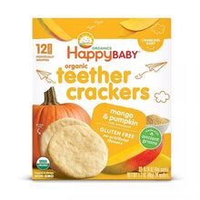 画像をギャラリービューアに読み込む, ☆2種4箱セット☆ 生後10ヶ月以上 HappyBaby【ハッピーベイビー / 赤ちゃん用 お菓子 オーガニック ティーザー マンゴー&パンプキン味 / ストロベリー&ビート味 1箱12袋入り 1袋2枚入り 生後10ヶ月以上】