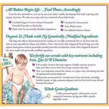 画像をギャラリービューアに読み込む, 生後4ヶ月以上 Earth's Best【アースズベスト / 離乳食 2箱セット オーガニック オートミール & マルチグレイン ベイビーシリアル 約16食分 8oz 227g】