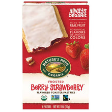 画像をギャラリービューアに読み込む, Nature's Path【ネイチャーズパス 2箱セット オーガニック ペイストリー菓子 ワイルドベリーアサイー味&ベリーストロベリー味 各6枚入り 11oz 312g】