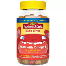 画像をギャラリービューアに読み込む, Nature Made Kids First【ネイチャーメイド キッズファースト / 子供用 ビタミン グミ / マルチビタミン オメガ3 / ストロベリー レモン オレンジ / 70粒入り】
