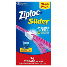 画像をギャラリービューアに読み込む, ☆2箱セット☆ Ziploc【ジップロック スライダー ストレージ クオートサイズ メガパック 76枚入り】