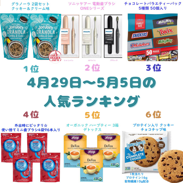 売上ランキング(4/29~5/5/24集計)