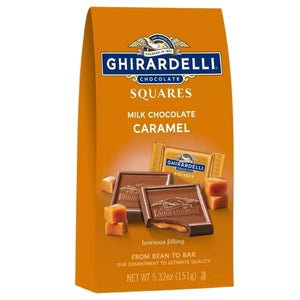 [選べるセット数] [1セット 2袋] ギラデリ チョコレート ミルクチョコレート キャラメル味 スクエア / 1袋 5.32oz 151g Ghirardelli