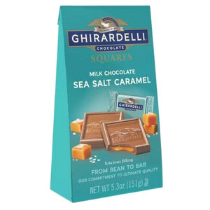 [2袋セット] ギラデリ チョコレート ミルク シーソルト キャラメル味 スクエア / 1袋 5.3oz 151g Ghirardelli