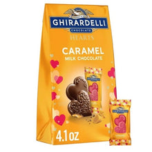 画像をギャラリービューアに読み込む, [選べるセット数 まとめ買いでお得] 1セット2袋入り ギラデリ バレンタイン 限定 ミルクチョコレート キャラメル ハーツ 1袋 4.1oz(117.6g) Ghirardelli
