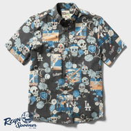 レインスプーナー メンズ アロハシャツ MLB® LOS ANGELES DODGERS DÍA DE LOS MUERTOS PERFORMANCE ALOHA SHIRT