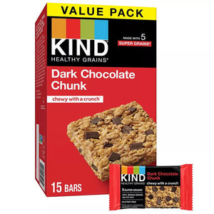 KIND Healthy Grains【カインド ヘルシーグレイン ダークチョコレートチャンク味 グラノーラバー 15個入り】