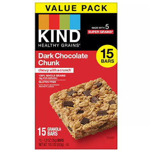 KIND Healthy Grains【カインド ヘルシーグレイン ダークチョコレートチャンク味 グラノーラバー 15個入り】