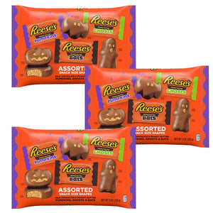 [3袋セット] ハロウィン限定 ハーシーズ / ハロウィン チョコレート リーセス ピーナッツバターカップ パンプキン / こうもり オバケの形 9oz (255g)  Hershey's