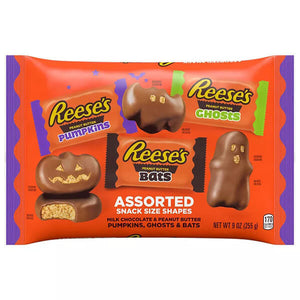 [3袋セット] ハロウィン限定 ハーシーズ / ハロウィン チョコレート リーセス ピーナッツバターカップ パンプキン / こうもり オバケの形 9oz (255g)  Hershey's