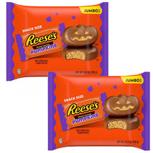 画像をギャラリービューアに読み込む, [2袋セット] ハロウィン限定 リーセス ハロウィン チョコレート ピーナッツバターカップ パンプキン型 スナックサイズ 1袋 約28個入 16.2oz (459g) Reese&#39;s

