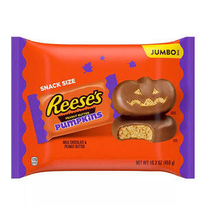 [2袋セット] ハロウィン限定 リーセス ハロウィン チョコレート ピーナッツバターカップ パンプキン型 スナックサイズ 1袋 約28個入 16.2oz (459g) Reese's