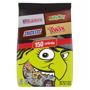 ハロウィン限定 マーズ ハロウィン チョコレート 詰め合わせ 4種類 150個入り 3マスケティアーズ ミルキーウェイ スニッカーズ トゥイックス ミニサイズ 41.79oz 1.18kg Mars