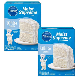 [2箱セット] ピルズバリー モイストサプリームケーキミックス ホワイトケーキ 15.25oz 432g Pillsbury
