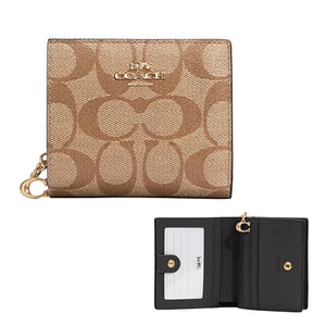 COACH 【 コーチ レディース / 二つ折り財布 C3309 / シグネチャー PVC スナップ ウォレット】