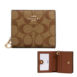 COACH 【 コーチ レディース / 二つ折り財布 C3309 / シグネチャー PVC スナップ ウォレット】