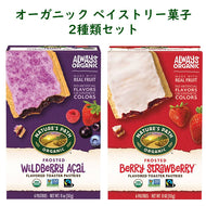 Nature's Path【ネイチャーズパス 2箱セット オーガニック ペイストリー菓子 ワイルドベリーアサイー味&ベリーストロベリー味 各6枚入り 11oz 312g】