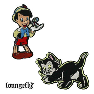 Loungefly ワッペン セット 【ラウンジフライ × ディズニー / ピノキオ & ジミニー・クリケットとフィガロ 】