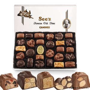 See's Candies【シーズキャンディ チョコレート ナッツ＆チュウズ 1箱 454g 約28粒入り ミルク / ダーク チョコレート 詰め合わせ Nuts & Chews】