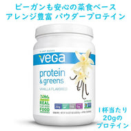 Vega【 ベガ プロテイン ＆ グリーン / プラントベース プロテイン / バニラ味 18.6oz 526g / 約18杯分】