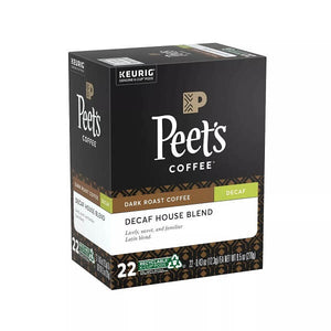 Keurig【 K-cup / Peet's Coffee ピーツコーヒー Kカップ ディカフェ ハウスブレンド ダークロースト 22カップ入り】