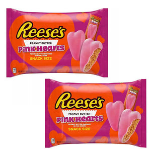 [2袋セット] 季節限定  Reese's リーセス バレンタイン チョコレート ピンク ピーナッツ バターハート 9.6oz 272g