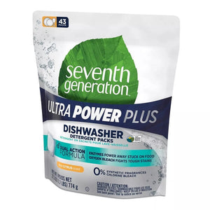 Seventh Generation 【セブンスジェネレーション / ウルトラパワープラス ディッシュウォッシャーパック 43個入り フレッシュシトラスの香り / 1.7lb 774g 】