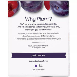 生後4ヶ月から Plum Organics【 プラムオーガニックス オーガニック 離乳食 ベビーフード ステージ1 ジャスト プルーン 4個入り　各3.5oz(99g)】