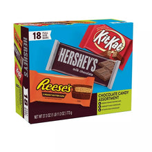 画像をギャラリービューアに読み込む, Hershey&#39;s【 ハーシーズ / キャンディバー バラエティーパック / KitKat, Reese&#39;s, Milk Chocolate 3種類18個入/ 27.3oz(774g) 】
