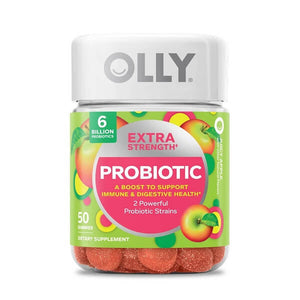 Olly 【オリー / サプリメント 大人用 グミ EXTRA STRENGTH 6倍 Probiotic アップル / 免疫 消化 整腸 50粒入り 】